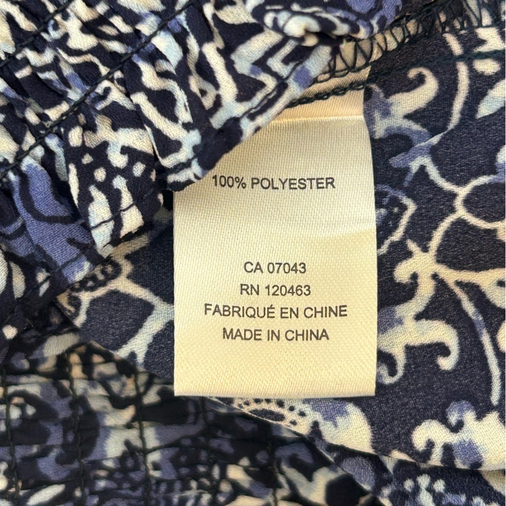 EUC Alex & LiLi Floral Blouse with Elastic Sleeves And Waist - Picture 4 of 6